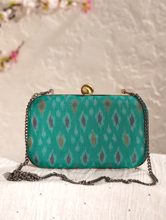 Women Green Cotton Clutches